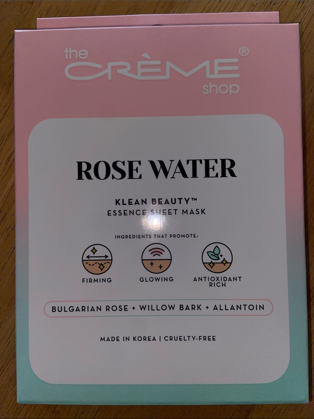 The Creme Shop Rose Water Sheet Mask Box of 5 New